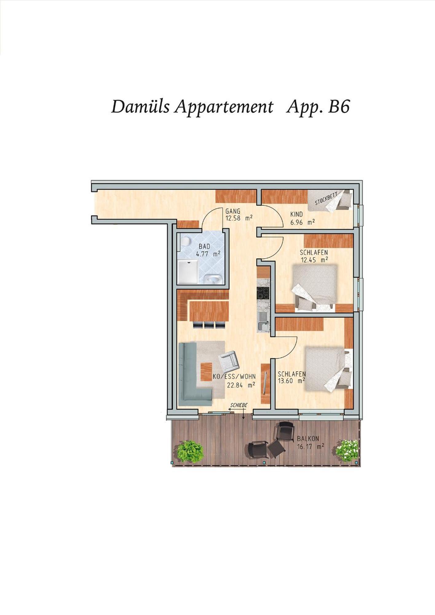 Damuels Appartements Rum bild